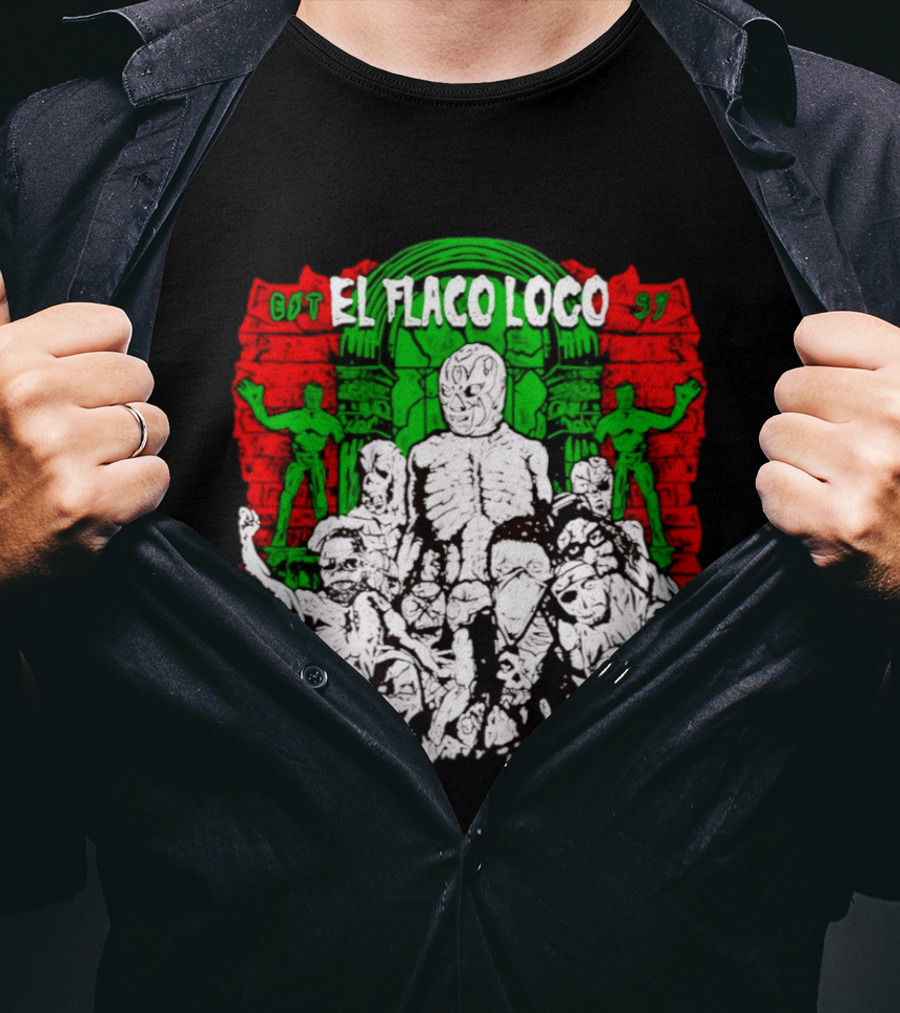 El Flaco Loco EST 97 Luchador Zombie Mashup T-Shirt