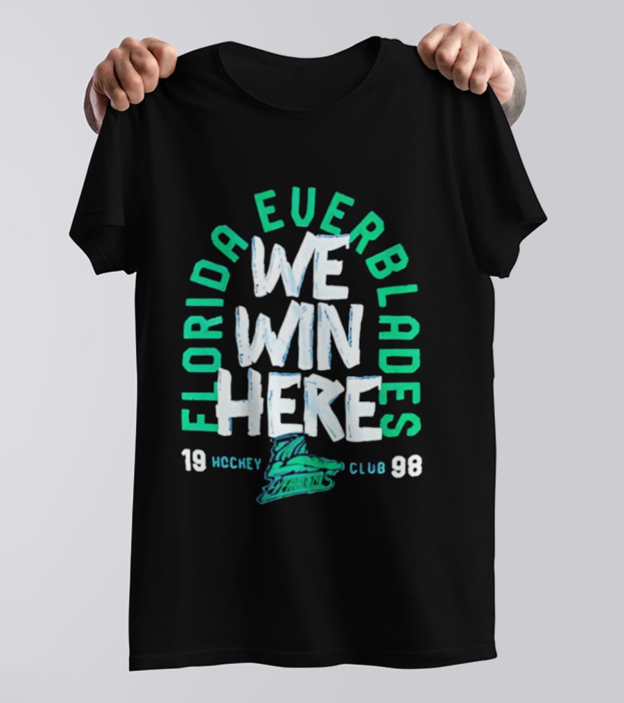Florida Everblades We Win Here 1998 Hockey Club T-Shirt