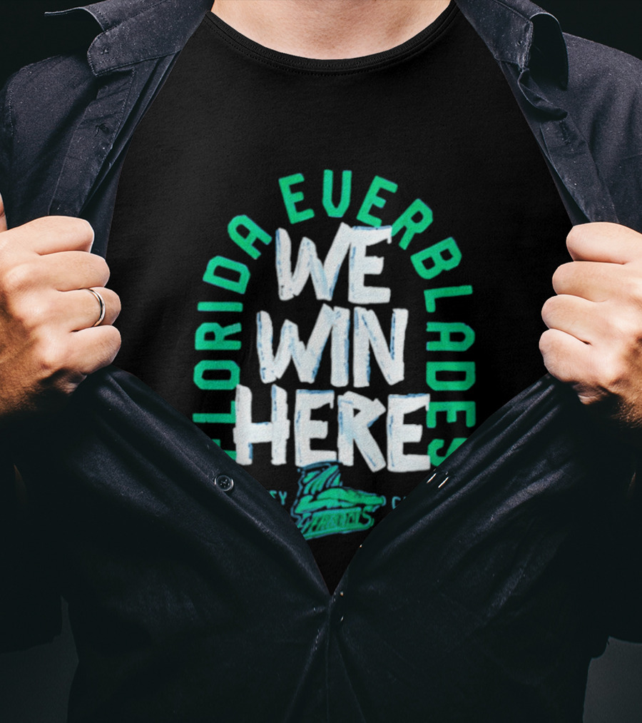 Florida Everblades We Win Here 1998 Hockey Club T-Shirt