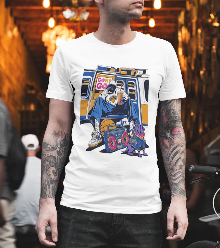 Knicks New York Subway GoNY Go Donut Streetwear Basketball T-Shirt