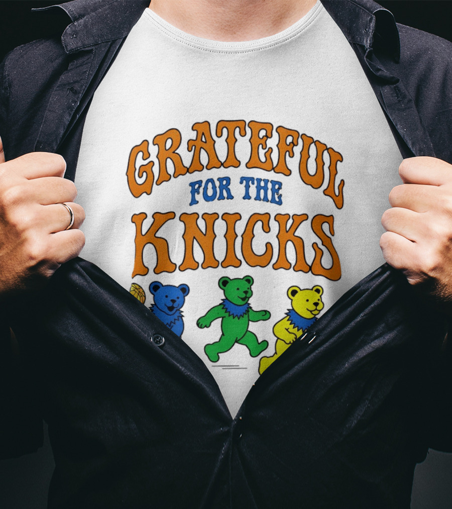 Grateful Dead New York Knicks Bears Basketball Trophy T-Shirt