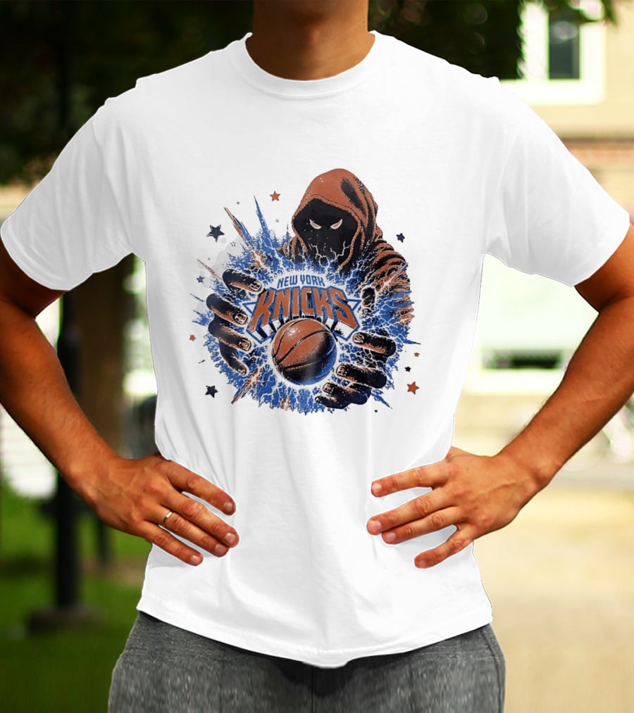 New York Knicks Dark Wizard Basketball Power T-Shirt