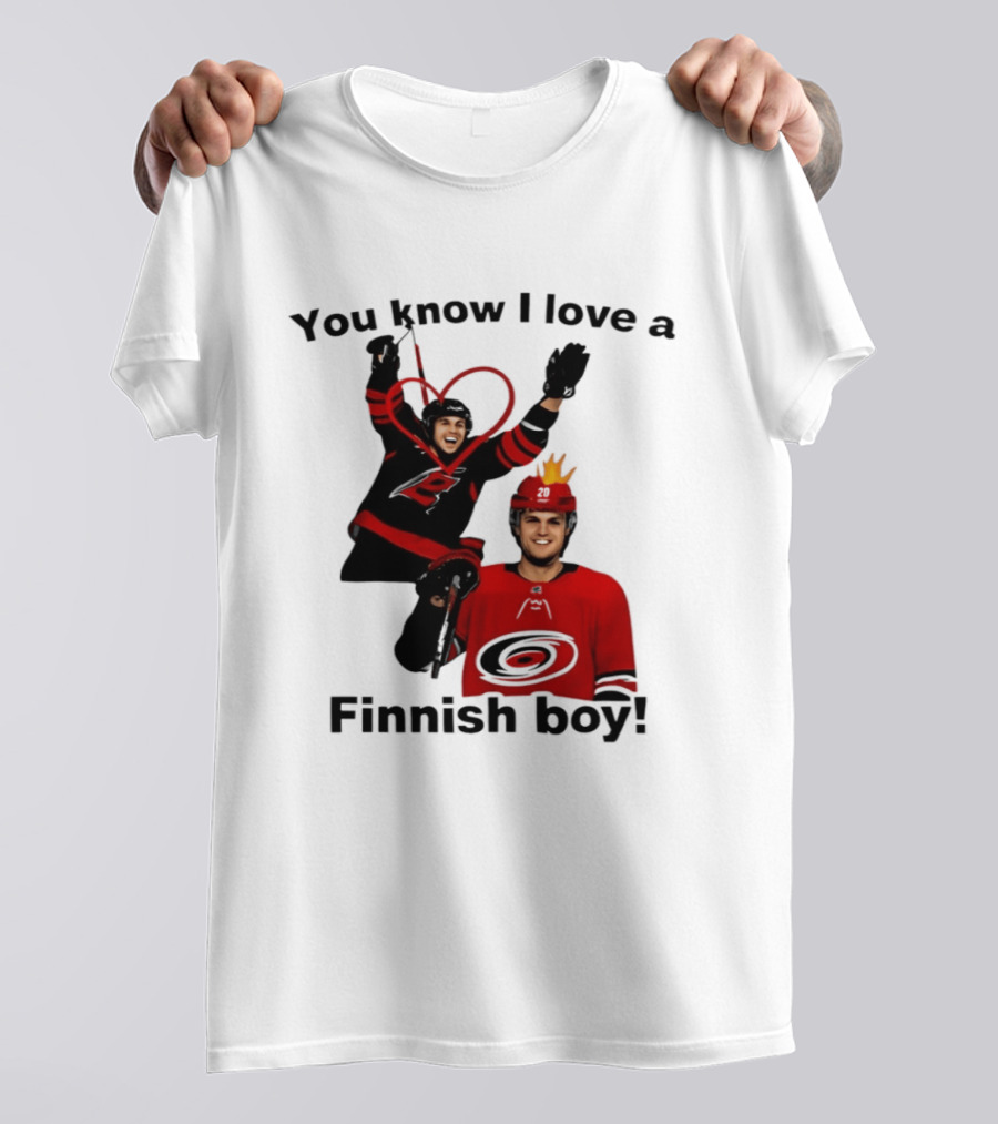 You Know I Love A Finnish Boy Carolina Hurricanes Celebration Fan Favorite T-Shirt