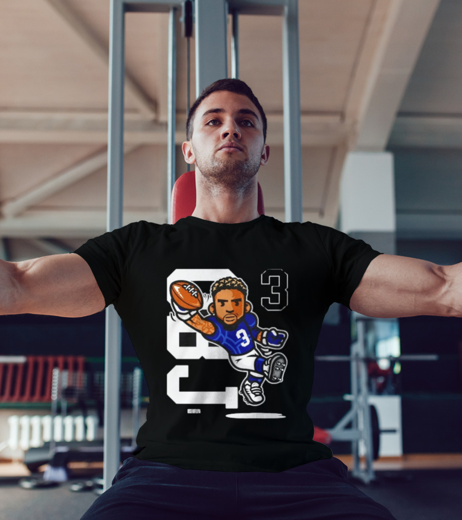 Odell Beckham Jr. 3 New York Giants Character Catch T-Shirt