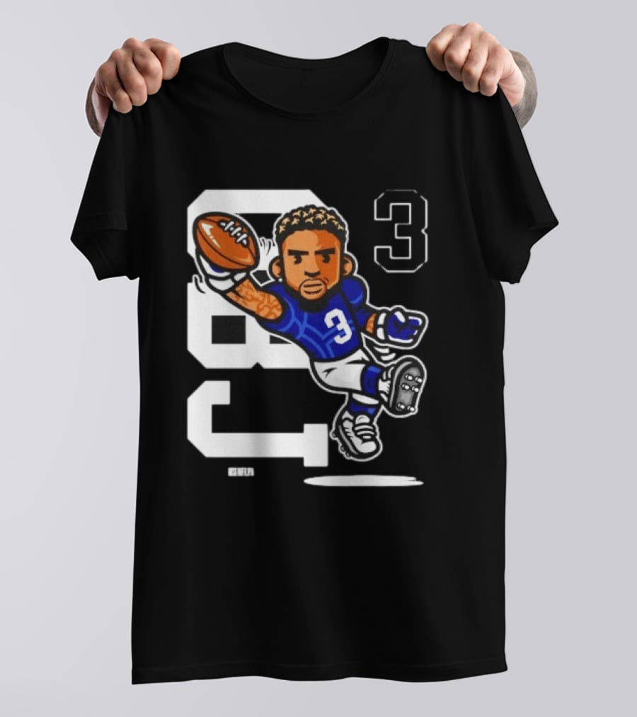 Odell Beckham Jr. 3 New York Giants Character Catch T-Shirt
