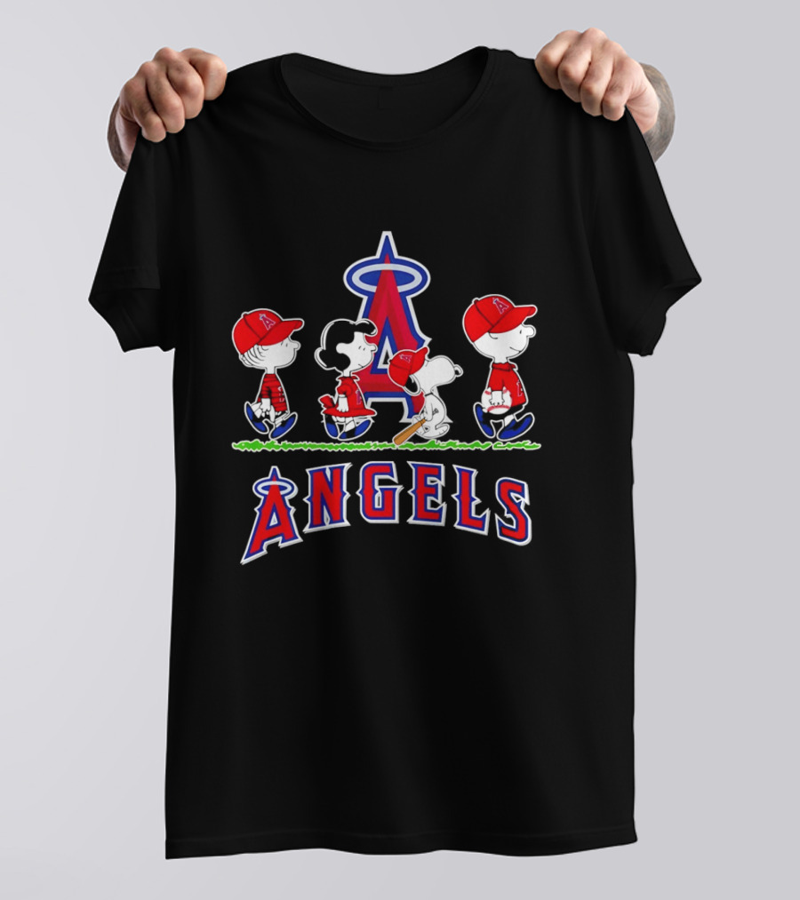 Peanuts Los Angeles Angels Snoopy Abbey Road Characters T-Shirt