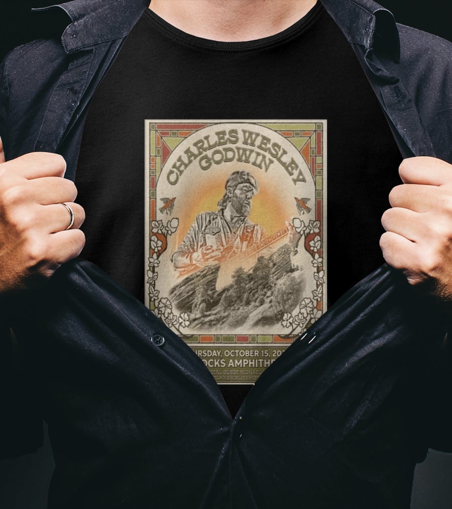 Charles Wesley Godwin Red Rocks Amphitheatre Concert October 15 2026 Featuring Special Guest Michael Marcagi T-Shirt