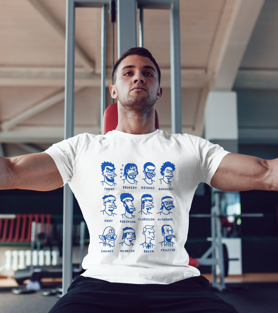 New York Knicks Cartoon Roster Twinz Squishee Seconds Anggre JFab2 Grenouille Elevdude Eyebrowz Shmay Rambro Outofdue Tubeb Freddboy T-Shirt