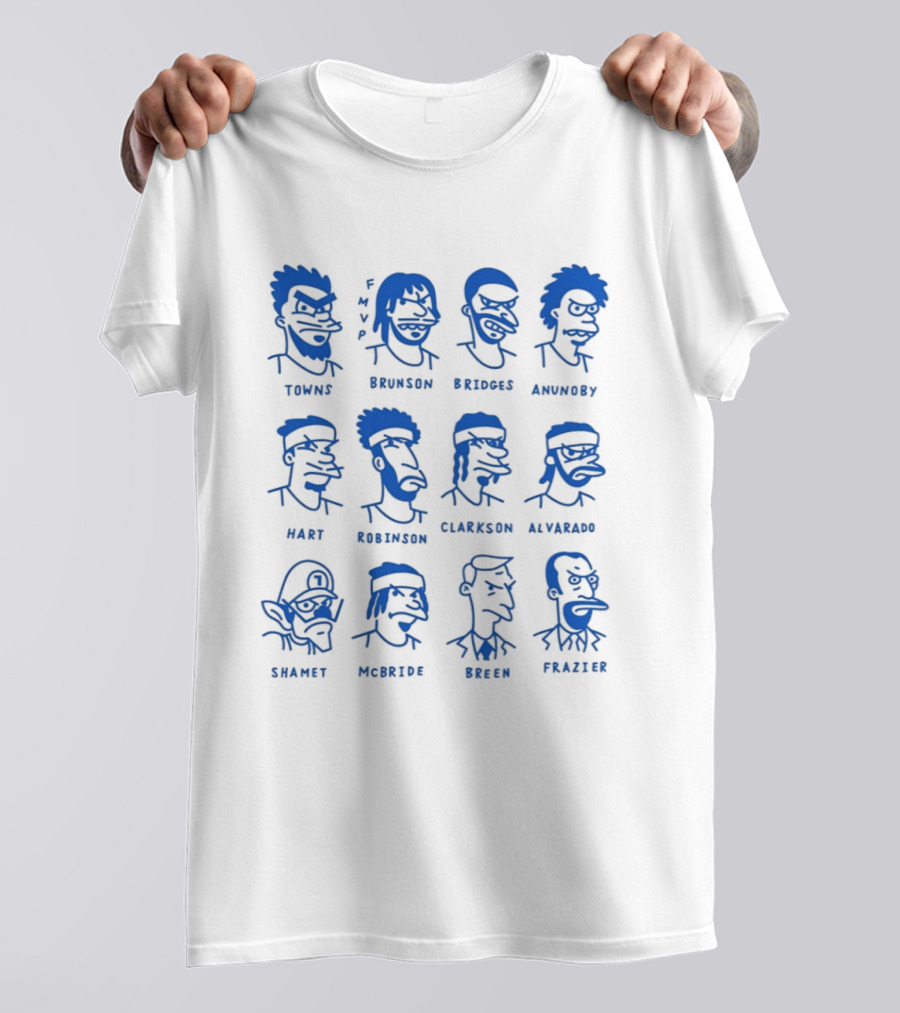 New York Knicks Cartoon Roster Twinz Squishee Seconds Anggre JFab2 Grenouille Elevdude Eyebrowz Shmay Rambro Outofdue Tubeb Freddboy T-Shirt