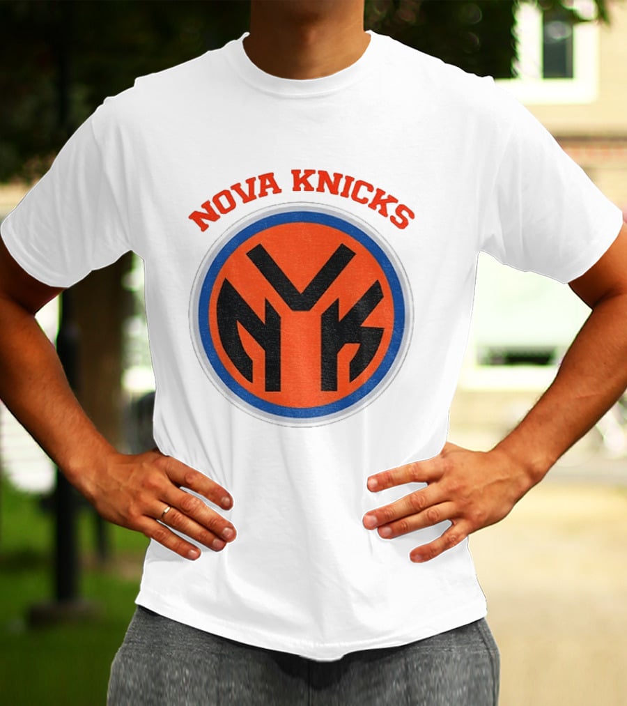 Nova Knicks NVK Villanova Wildcats New York Knicks Basketball Mashup T-Shirt