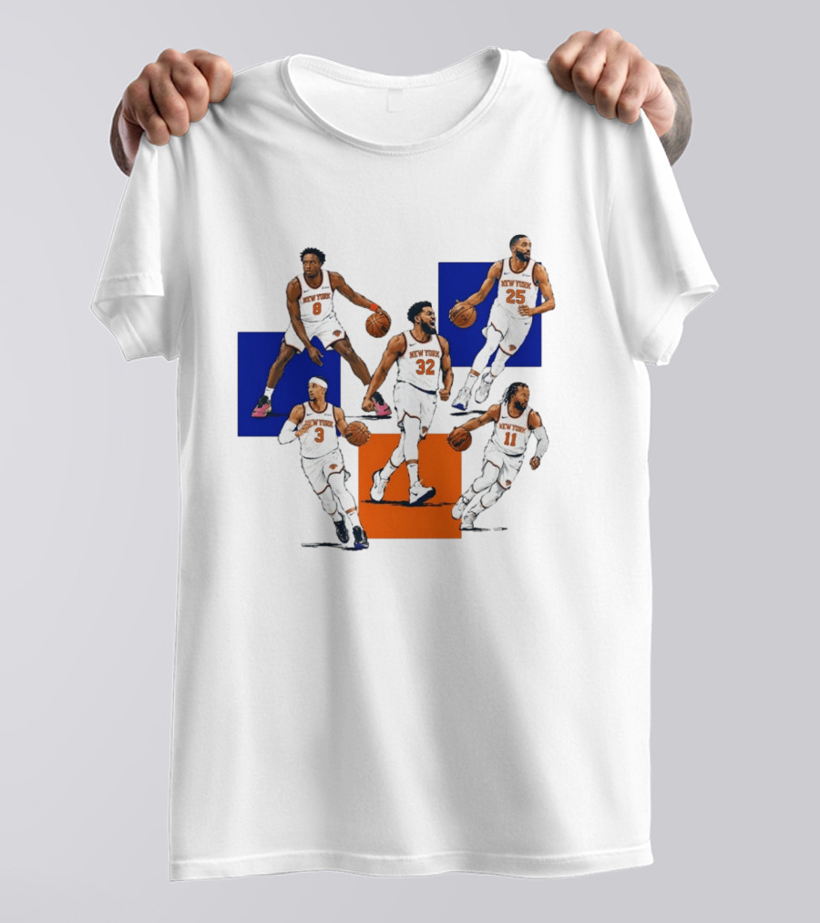 Og Anunoby Josh Hart Karl Anthony Towns Mikal Bridges Jalen Brunson New York Knicks Basketball Players T-Shirt