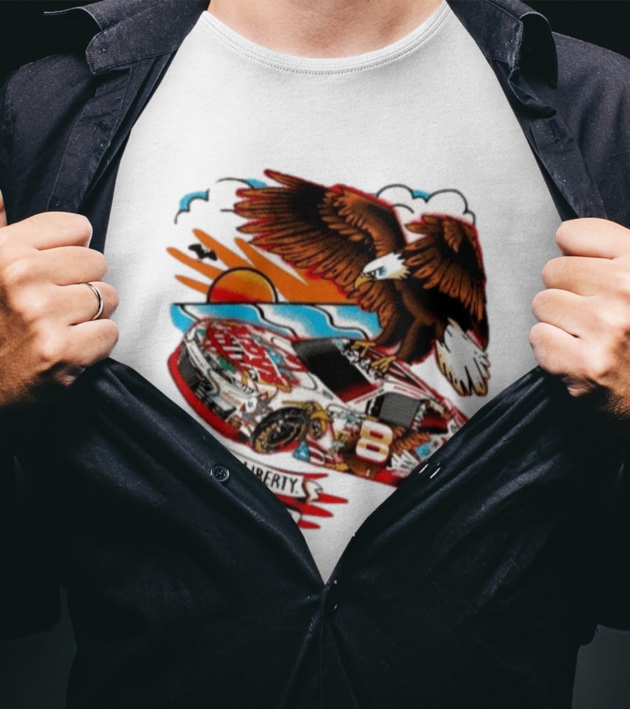 Life Liberty Cheesesteaks Arby's Racing Car Eagle Patriotic T-Shirt