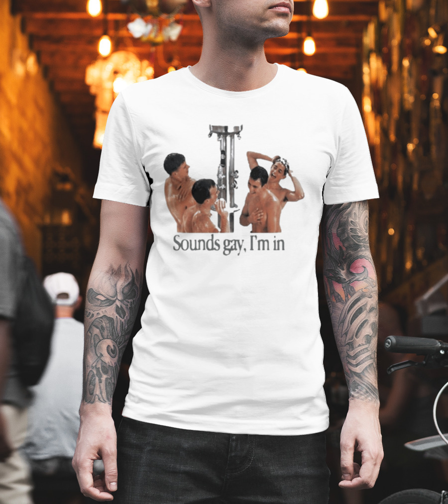 Sounds Gay I'm In Shower Humor Retro Style Men's Group T-Shirt