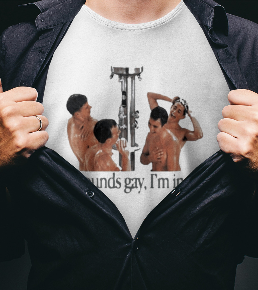 Sounds Gay I'm In Shower Humor Retro Style Men's Group T-Shirt