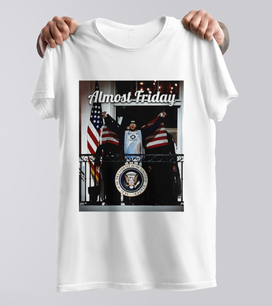 Almost Friday UFC White House Presidential Seal USA Flag T-Shirt
