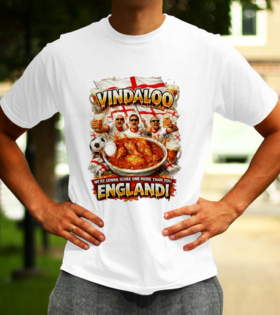 Vindaloo England Football We're Gonna Score One More Than You T-Shirt