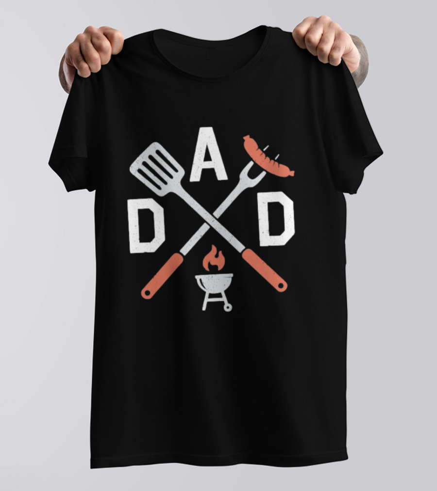 BBQ Grill Dad Tools Sausage Spatula Fork T-Shirt