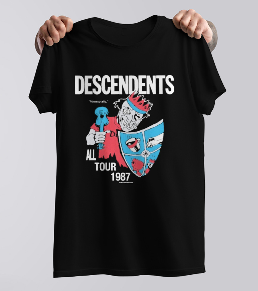 Descendents All Tour 1987 Jester Graphic With Shield And Scepter T-Shirt