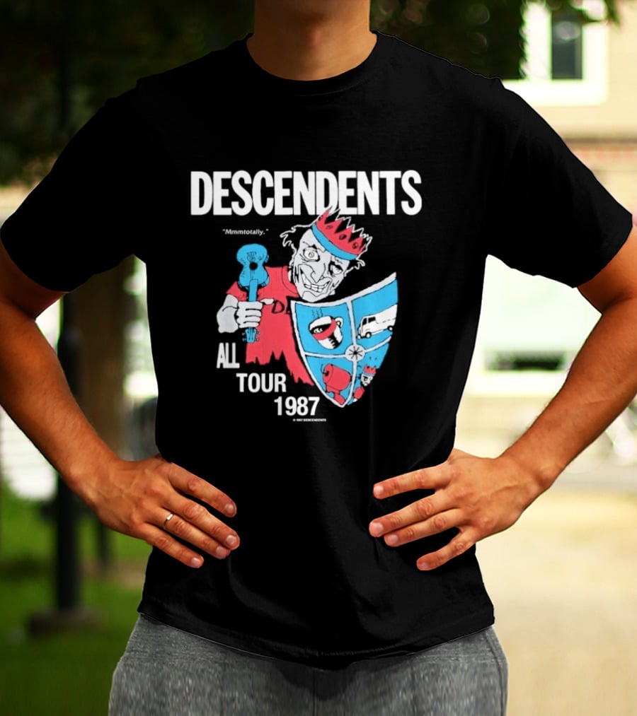 Descendents All Tour 1987 Jester Graphic With Shield And Scepter T-Shirt