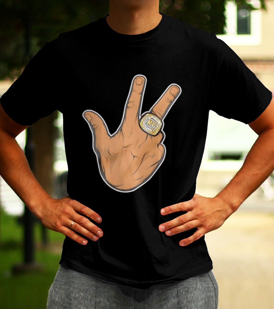 Jalen Brunson New York Knicks 2026 World Champs Ring Gesture T-Shirt