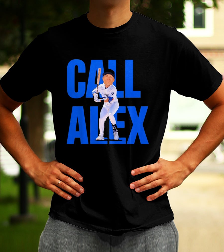 Call Alex Los Angeles Dodgers Baseball Player Caricature T-Shirt