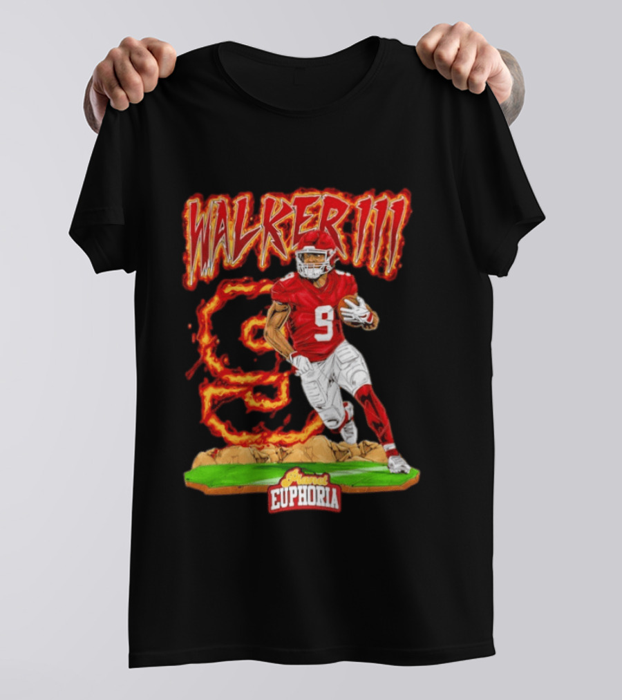 Walker III Kenneth 9 Kansas City Chiefs Flame Euphoria T-Shirt