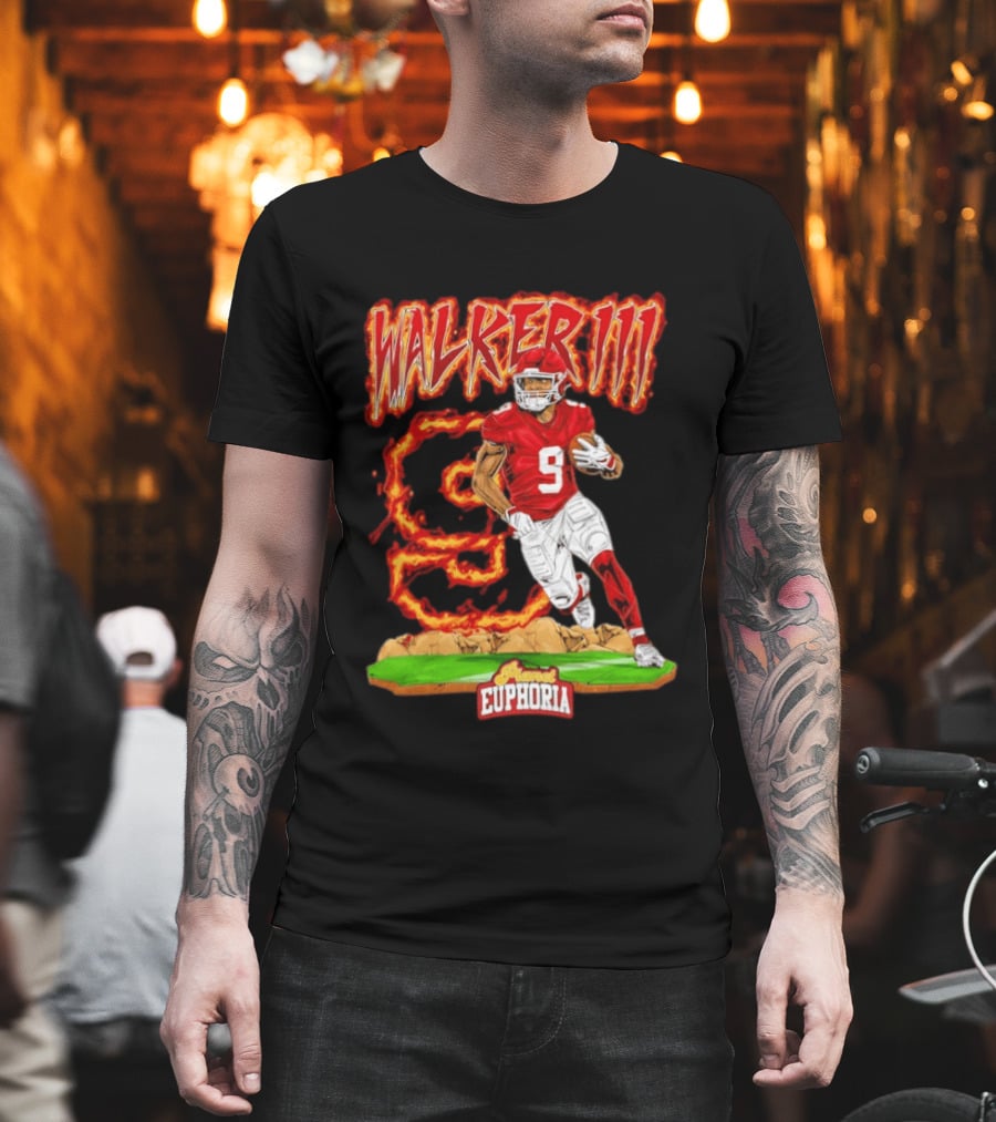 Walker III Kenneth 9 Kansas City Chiefs Flame Euphoria T-Shirt