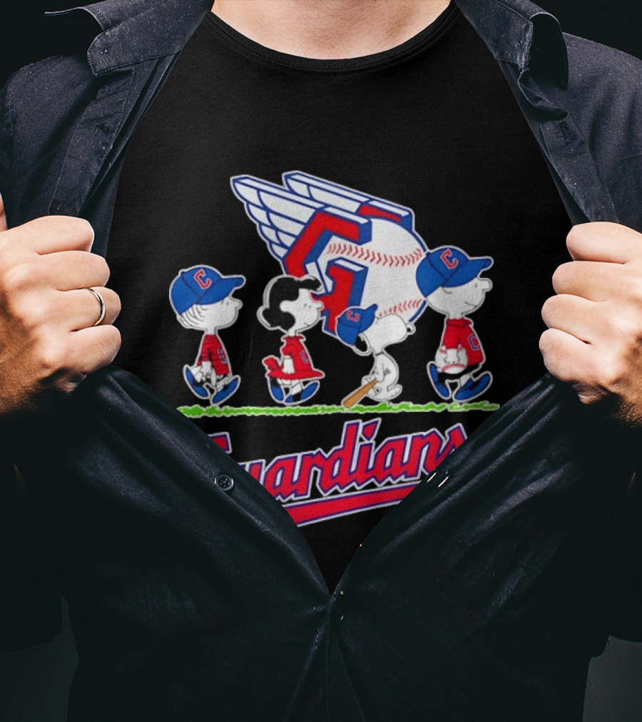 Cleveland Guardians Snoopy Charlie Brown Lucy Linus Abbey Road 2026 T-Shirt