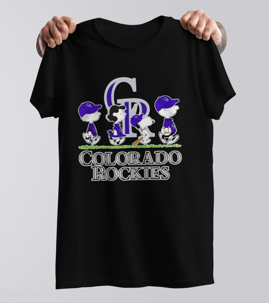 Colorado Rockies Snoopy Charlie Brown Lucy Linus Abbey Road 2026 T-Shirt