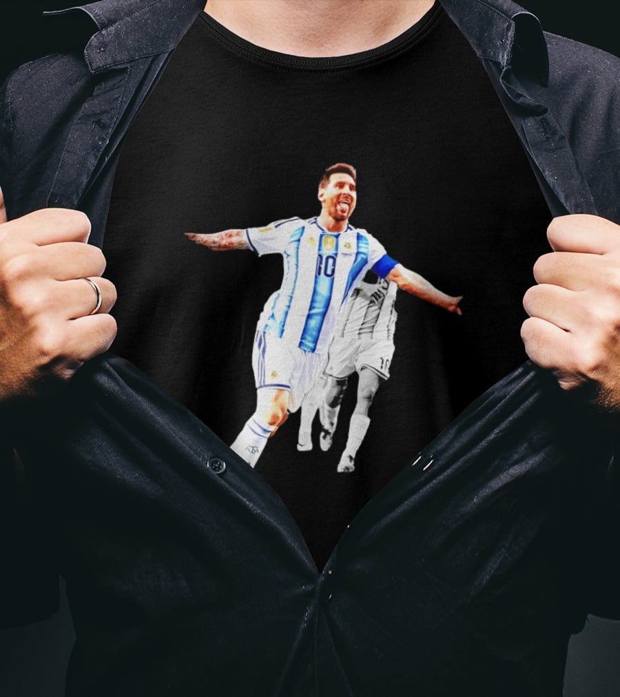 Lionel Messi Number 10 Argentina National Team Iconic Celebration T-Shirt