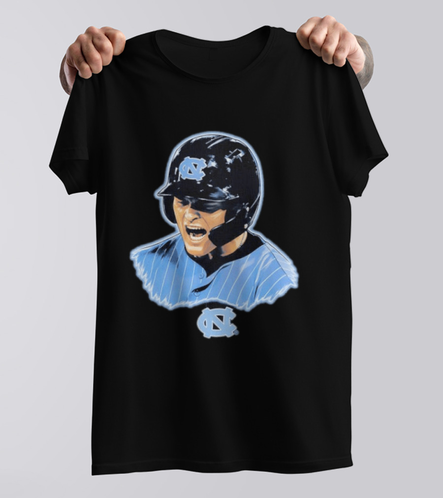 Macon Winslow North Carolina Tar Heels Baseball Player Helmet And Jersey T-Shirt