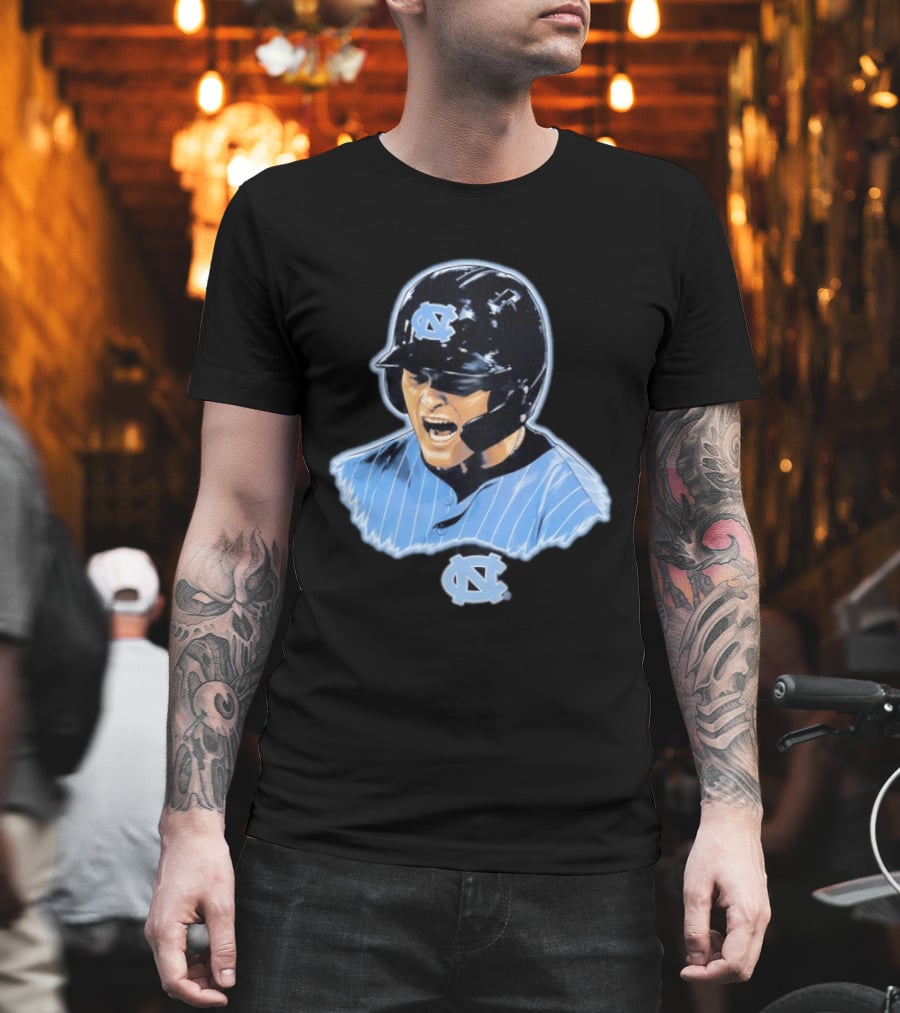 Macon Winslow North Carolina Tar Heels Baseball Player Helmet And Jersey T-Shirt
