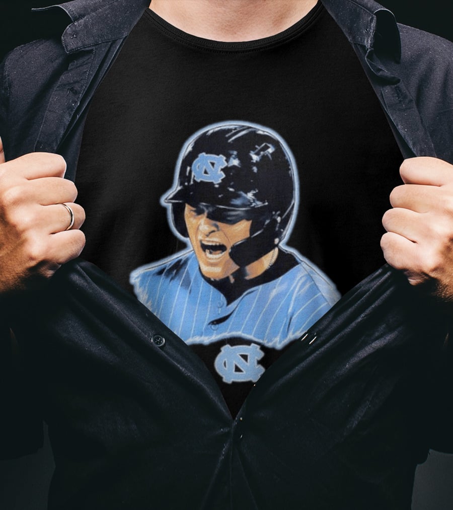 Macon Winslow North Carolina Tar Heels Baseball Player Helmet And Jersey T-Shirt