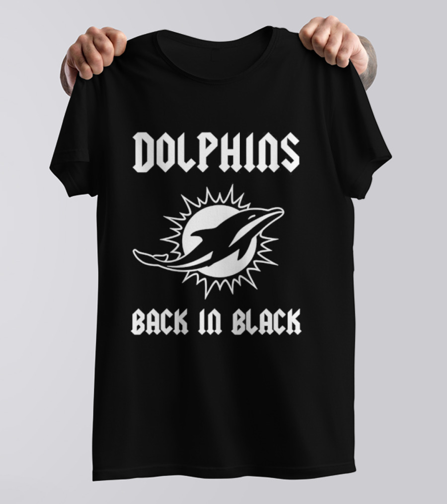 Dolphins Back In Black Miami Sports Team T-Shirt