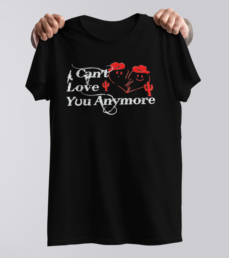 Morgan Wallen Ella Langley I Can't Love You Anymore Cowboy Hat Cactus Broken Heart T-Shirt