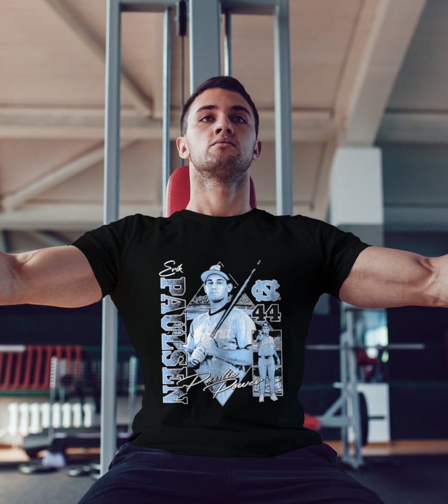 Erik Paulsen 44 UNC Paulie Power 90s Bootleg Baseball T-Shirt