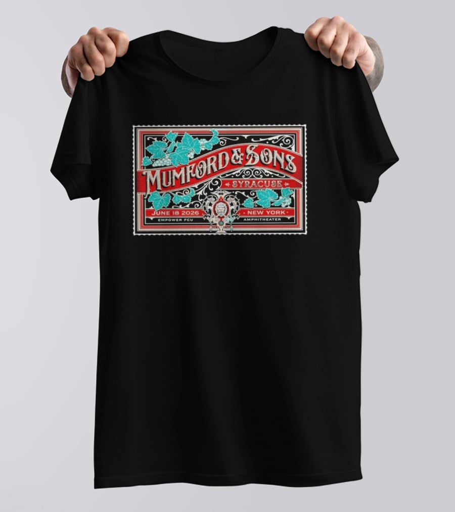 Mumford And Sons Syracuse June 18 2026 Empower FCU Amphitheater New York T-Shirt