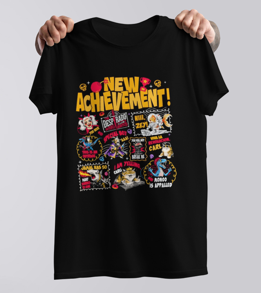 New Achievement Dungeon Crawler Carl The Desperado Club Hit Zey I Am Yelling Carl T-Shirt