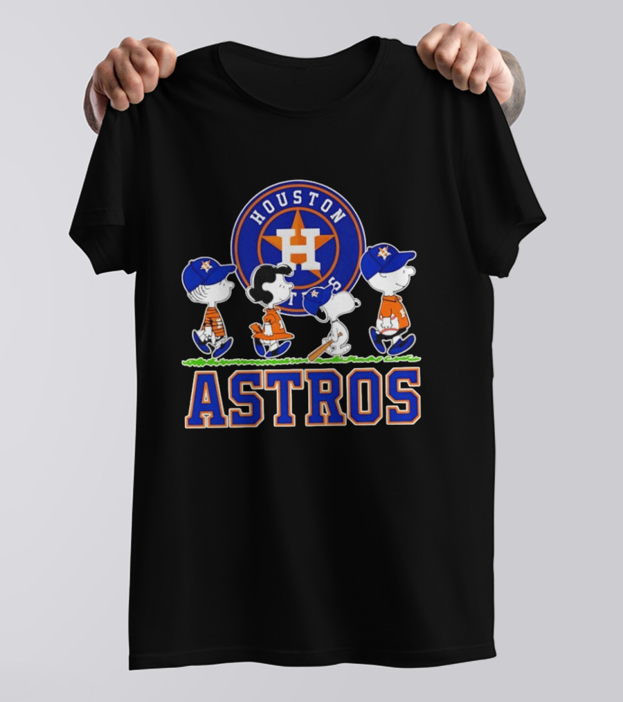 Houston Astros Snoopy Charlie Brown Lucy Linus Abbey Road 2026 T-Shirt