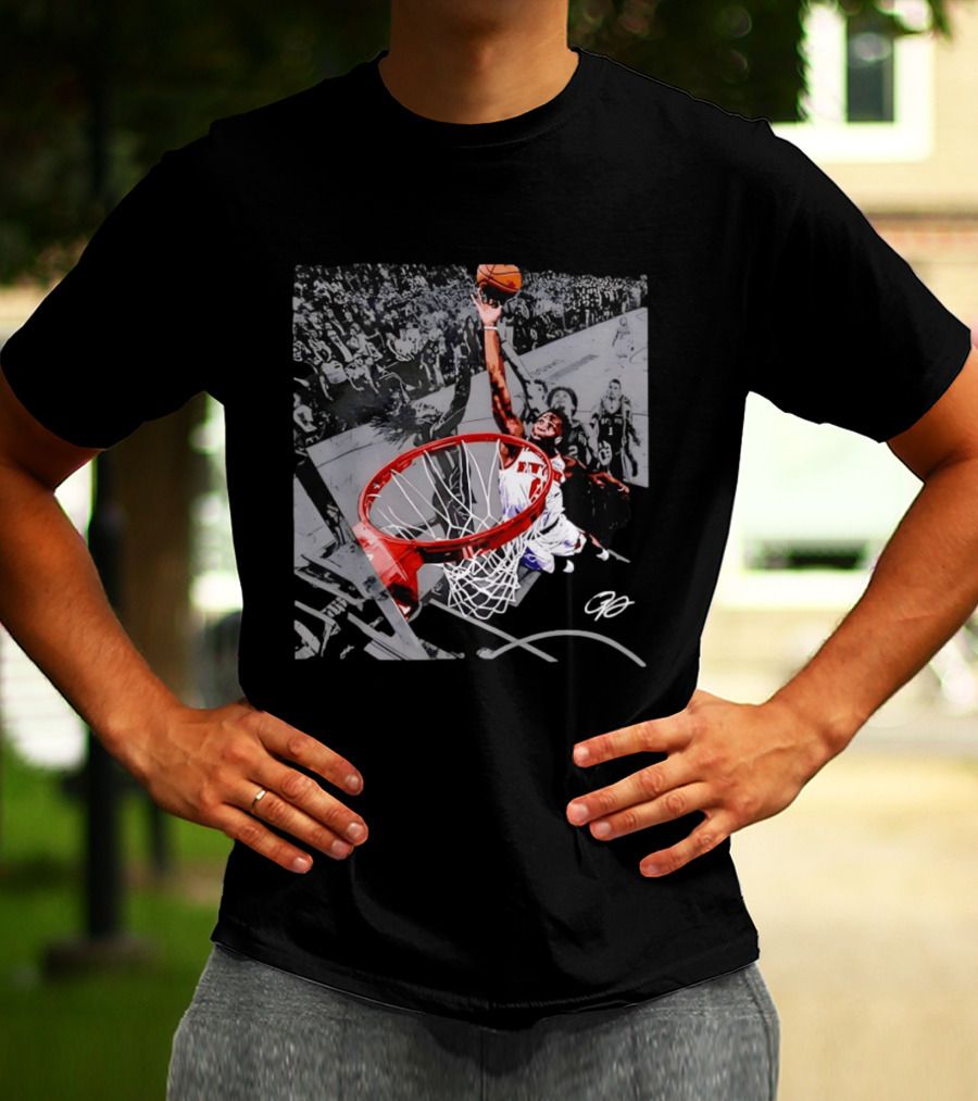 OG Anunoby Dunking New York Knicks 2026 NBA Action T-Shirt
