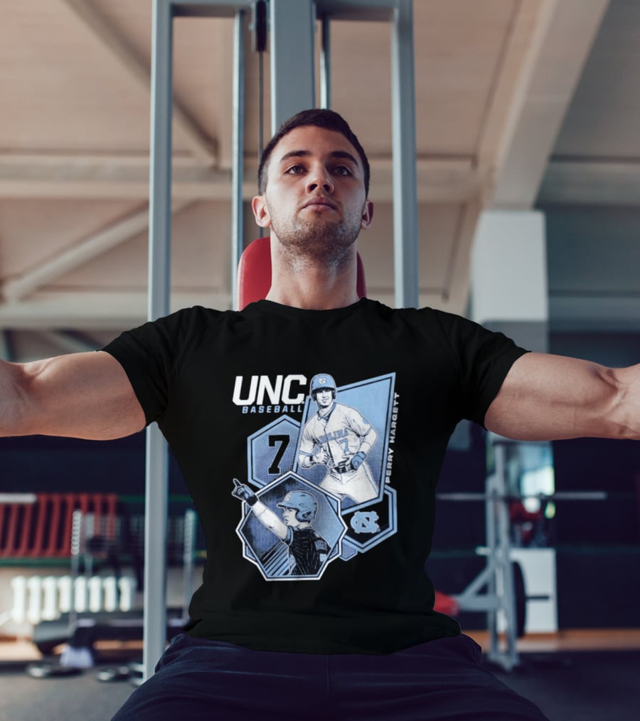 UNC Baseball Perry Hargett 7 North Carolina Collage T-Shirt
