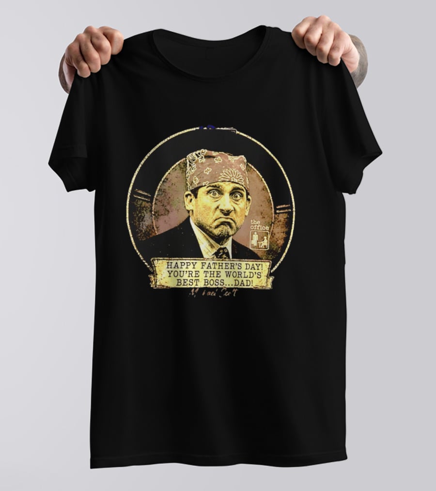 Happy Father's Day You're The World's Best Boss Dad The Office Prison Mike T-Shirt