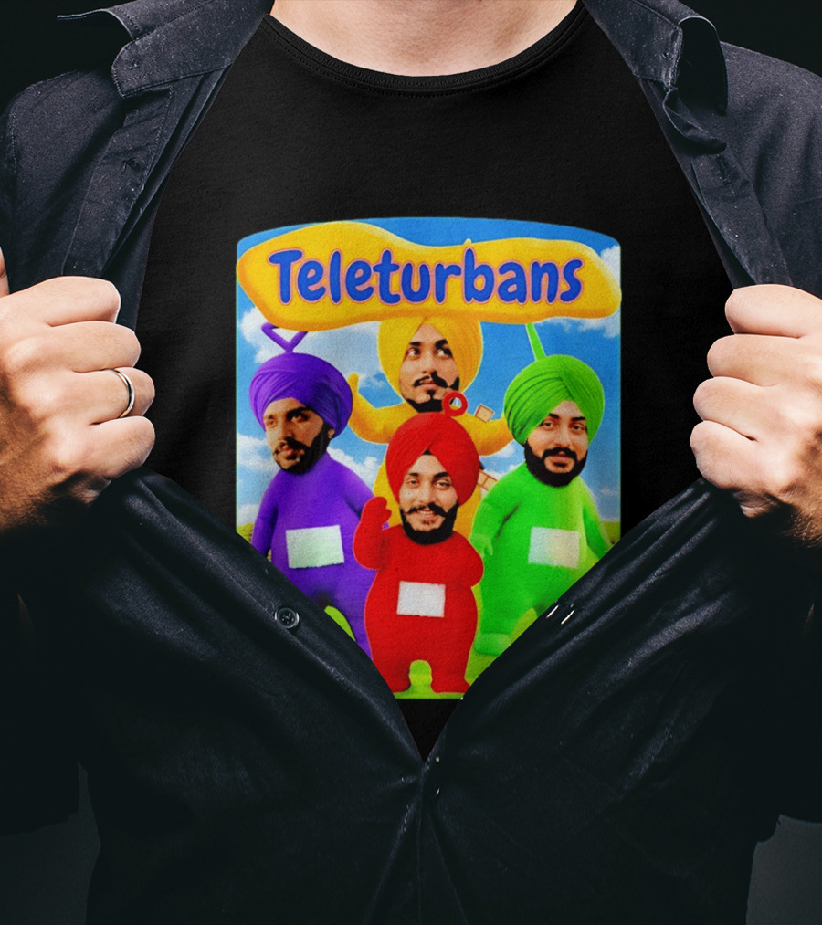 Teleturbans Colorful Characters Parody Featuring Turbans T-Shirt