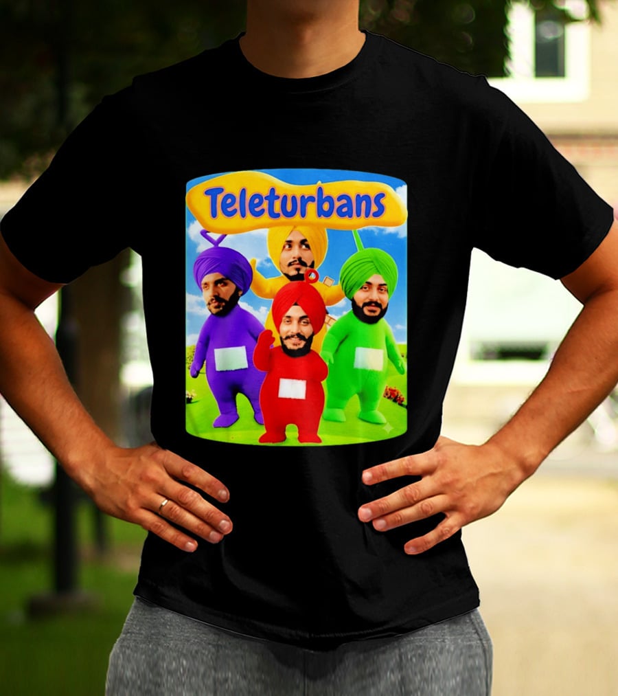 Teleturbans Colorful Characters Parody Featuring Turbans T-Shirt