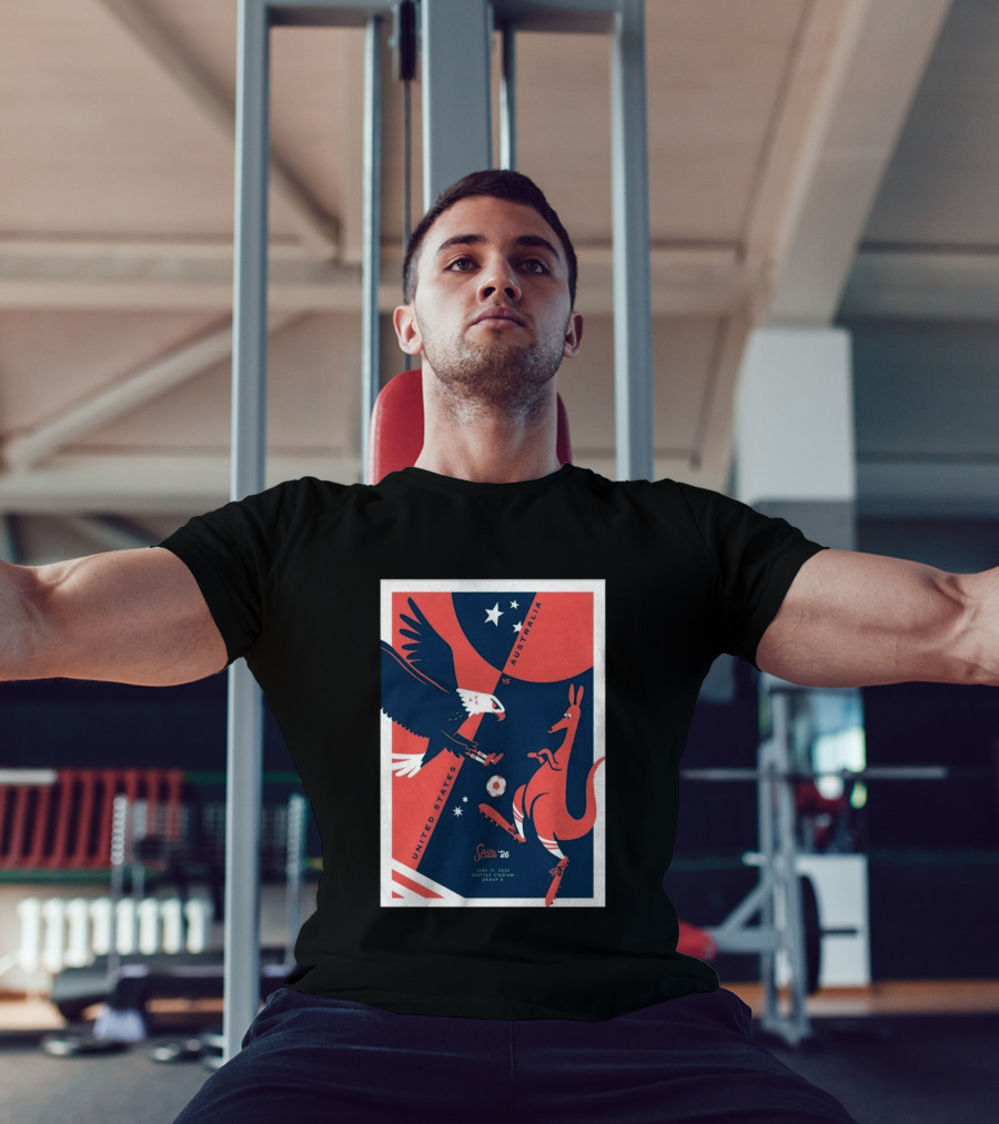United States Vs Australia June 19 2026 Seattle Stadium Soccer Match T-Shirt