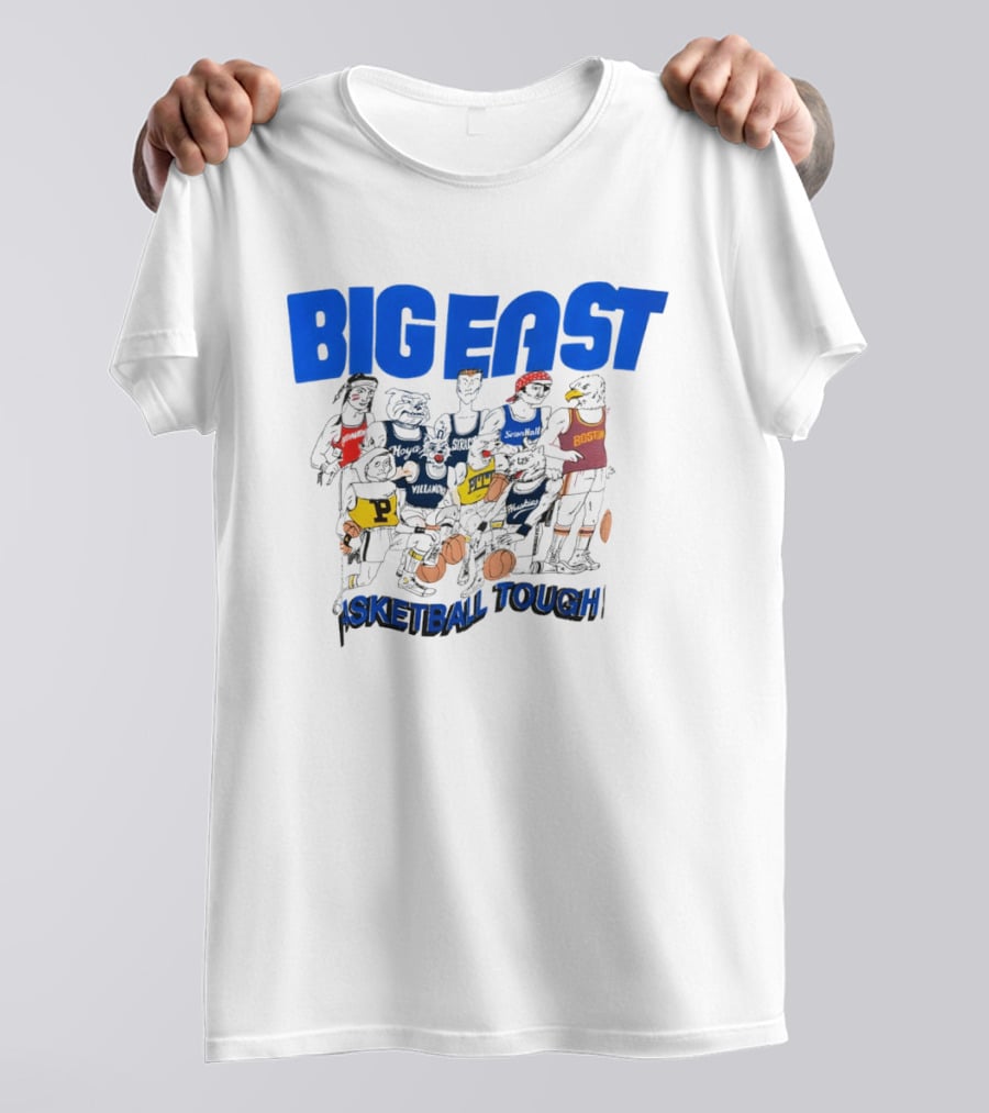 Big East Basketball Teams Boston St John's Syracuse Villanova Pitt Husky Tough T-Shirt