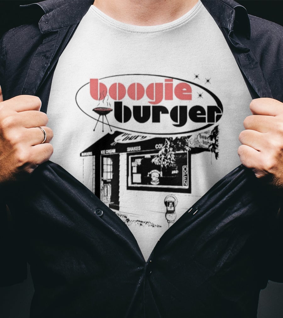 Boogie Burger Diner Fast Food Grill Retro Vintage Restaurant T-Shirt