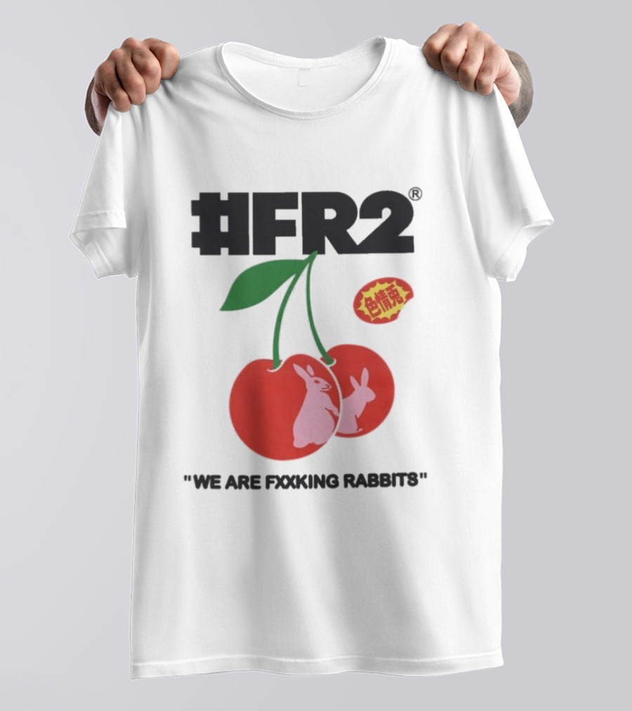 FR2 Cherry Rabbits "We Are Fxxking Rabbits" Red T-Shirt