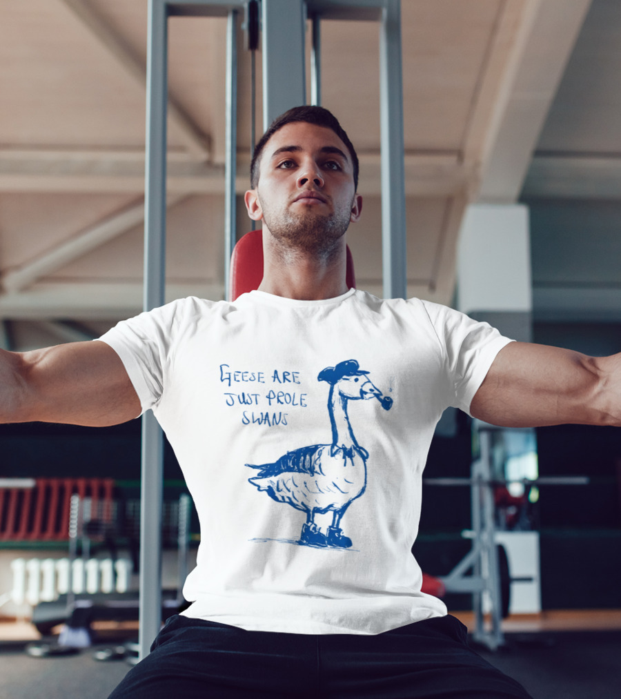 Geese Are Just Prole Swans Goose Smoking Pipe T-Shirt