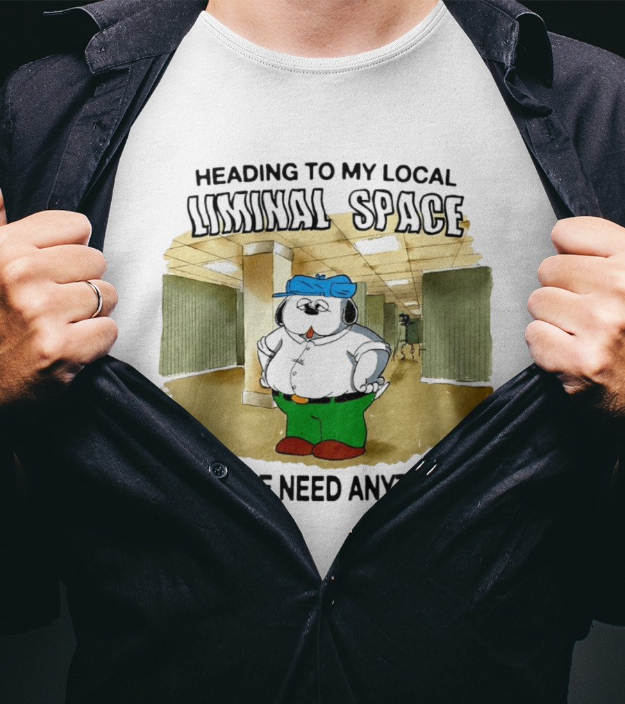 Heading To My Local Liminal Space Anyone Need Anything Dog In Office Humor T-Shirt